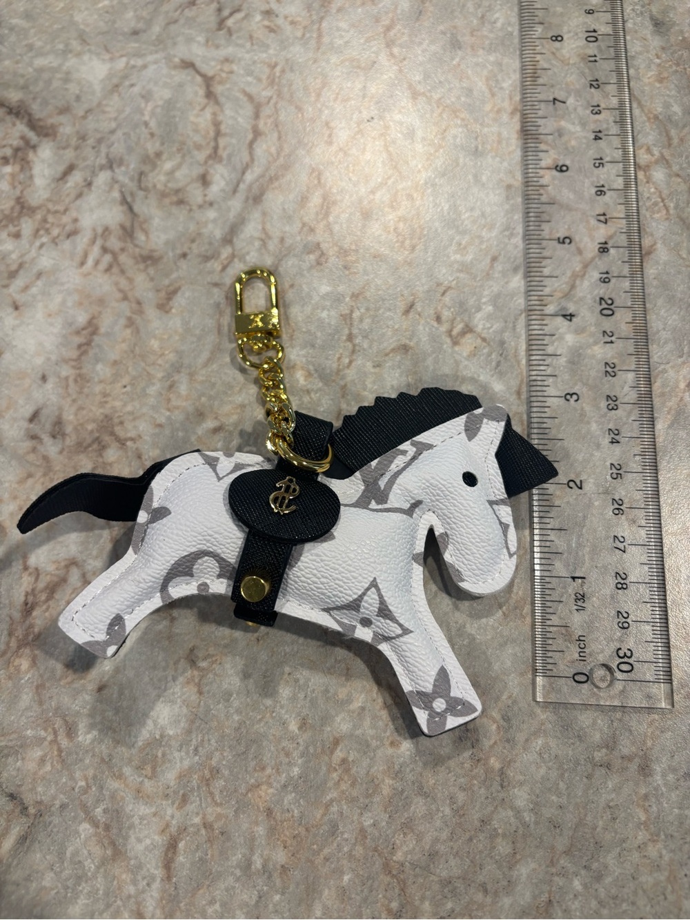 White and Black Horse Keychain Bag Charm - Kids Accessories